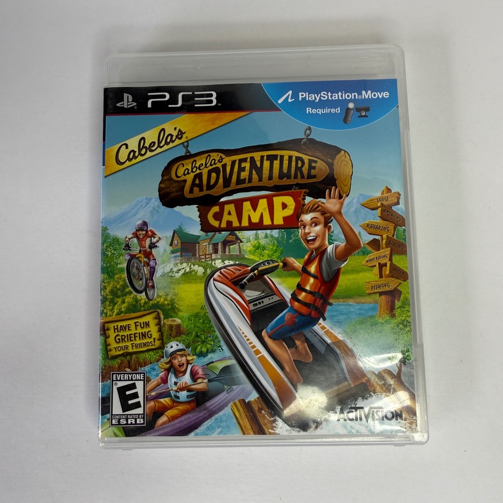 Cabelas Adventure Camp PlayStation Move PS3 Game‎ Activision Complete Tested